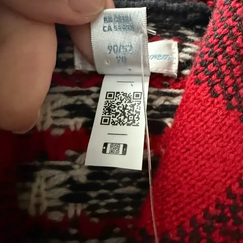Ralph Lauren Girls Holiday Patchwork Wool Blend Knitted Sweater- Size 18-24mo‎